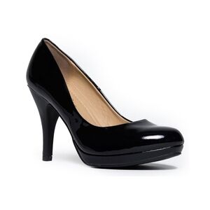 Marco Republic Rome Classic Black Pumps Vegan 4” Heel 0.5” Platform Size 8